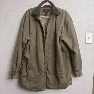 RedHead Men’s L Canvas Chore Jacket Corduroy Collar Plaid Lined Utility Vintage